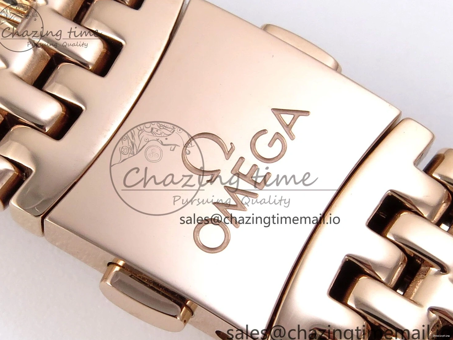 0102 De Ville Prestige Ladies RG VSF 1:1 Best Edition Brown Diamonds Dial on RG Bracelet A Sophisticated 7681